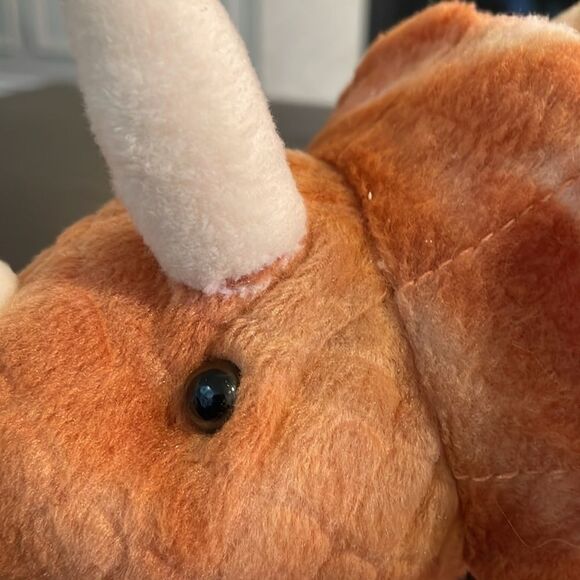 Kid Connection Plush Brown/Orange Dino 7'' Dinosaur Toy Good Condition - Picture 7 of 7